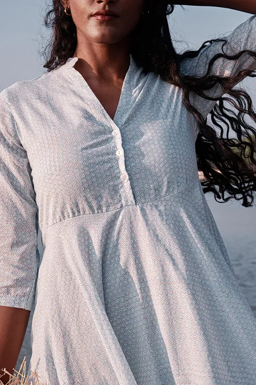Okhai 'Springtide' Mul Cotton Hand Block Printed Dress