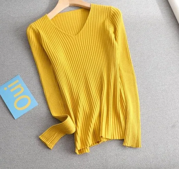 V-neck Knitted Top