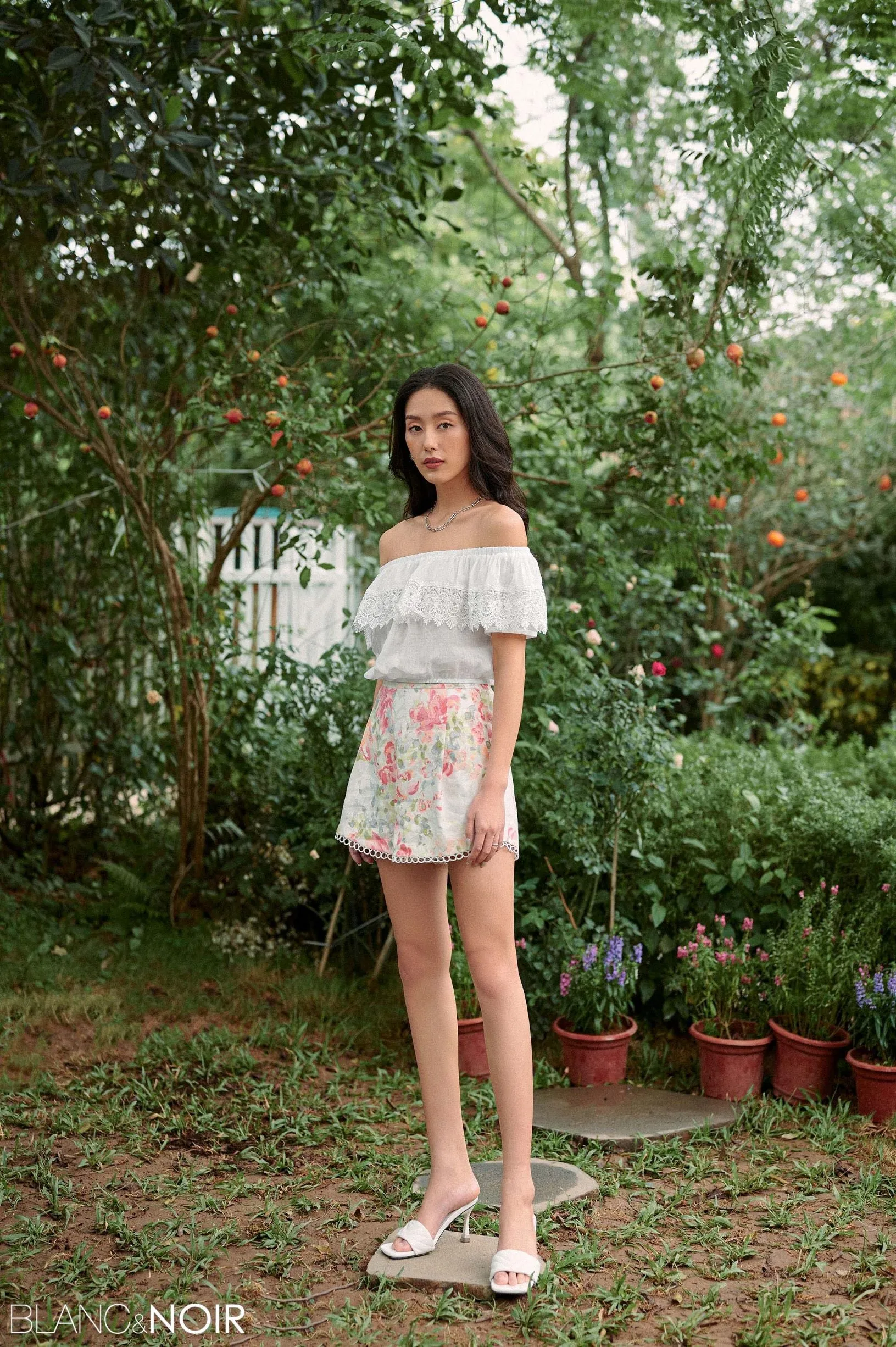 White Linen Off Shoulder Top SG