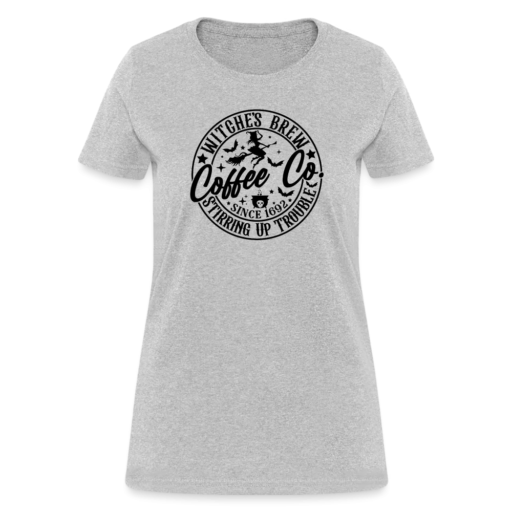 Witches Brew Coffee Co Women's Contoured T-Shirt (Halloween)