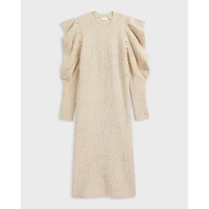 Women Wmd-Marniaa-Extreme Sleeve Knit Dress - Camel